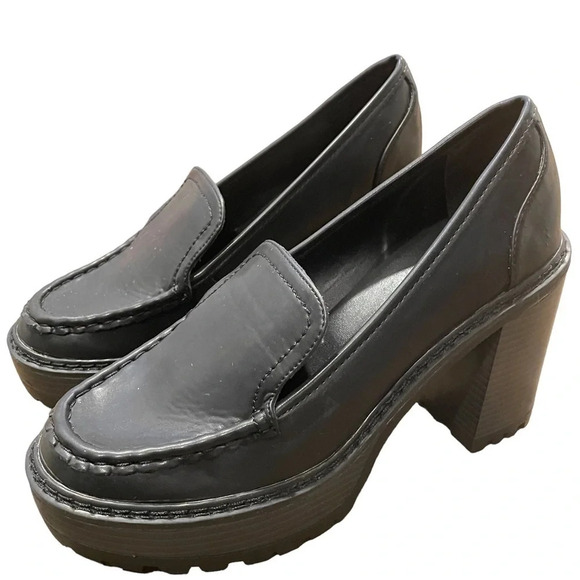 New York & Co Y2K Chunky Platform Loafers - Picture 3 of 13